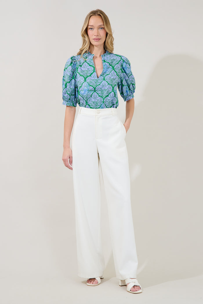 Terri Puff Sleeve Top Floral