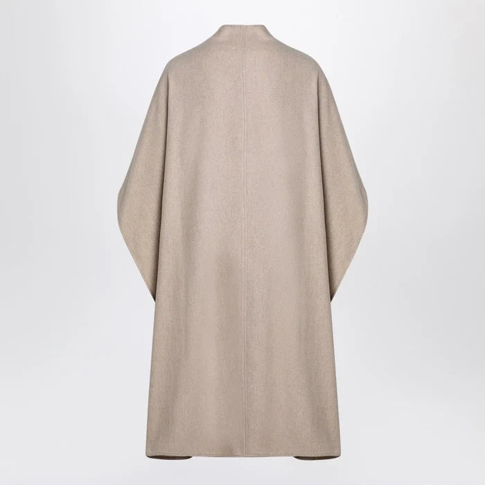 the garment - Beige wool-blend cape