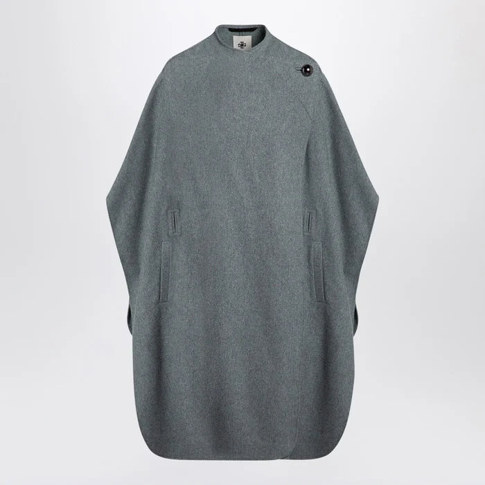 the garment - Grey wool-blend cape