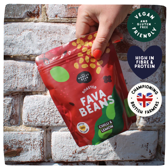 The Honest Bean Co. Roasted Fava Beans Chilli & Lemon 120g