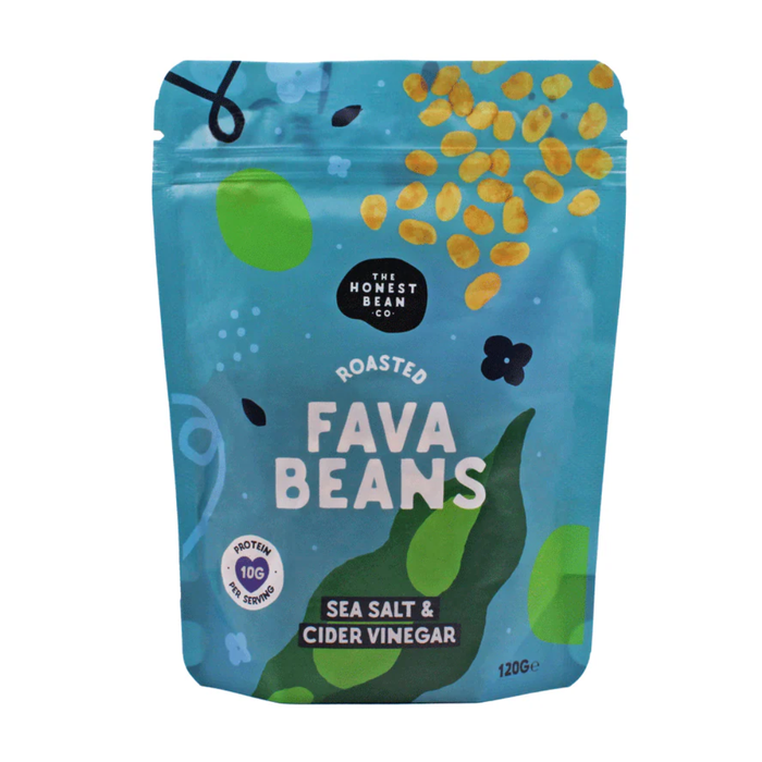 The Honest Bean Co. Roasted Fava Beans Sea Salt & Cider Vinegar 120g