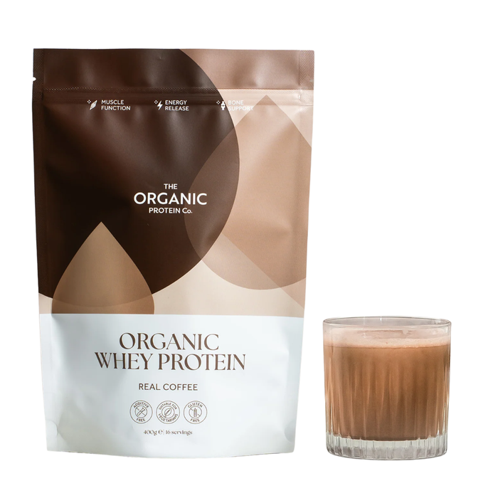 The Organic Protein Co. Organic Whey Protein Powder Real Coffee 400g