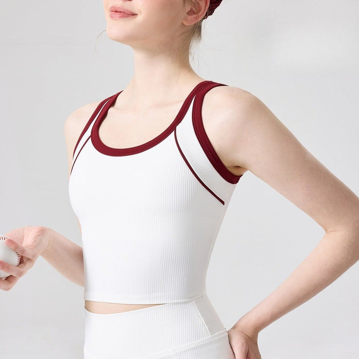 Burgundy red tank / S