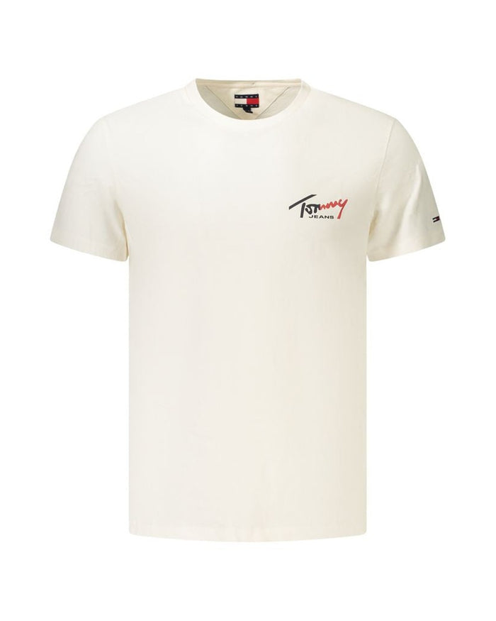 Tommy Hilfiger Bianco Cotton Mens T-Shirt
