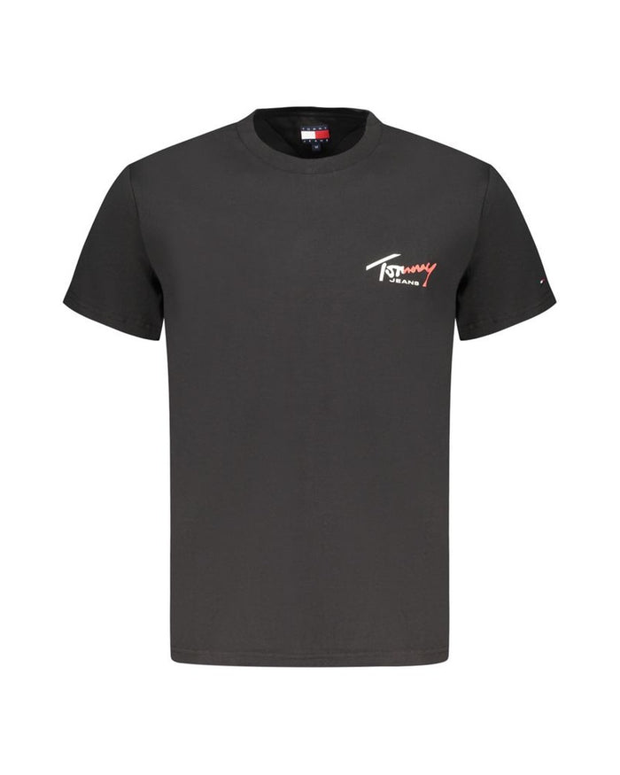 Tommy Hilfiger Black Cotton Men T-Shirt