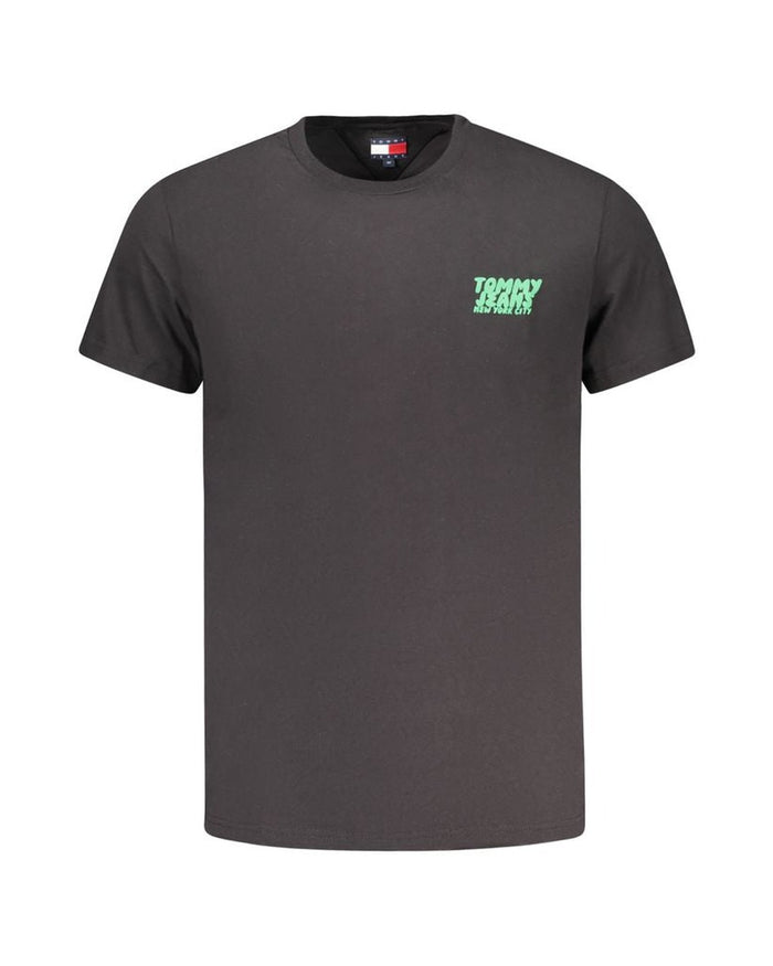 Tommy Hilfiger Black Cotton Men's T-Shirt