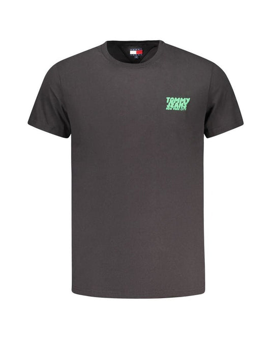 Tommy Hilfiger Black Cotton Men's T-Shirt