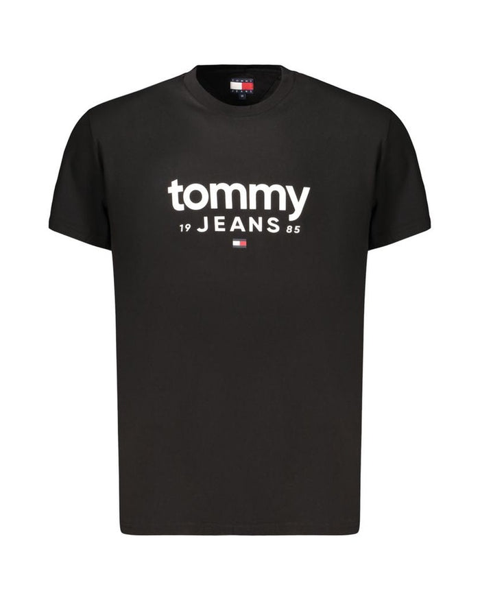 Tommy Hilfiger Black Cotton Mens T-Shirt