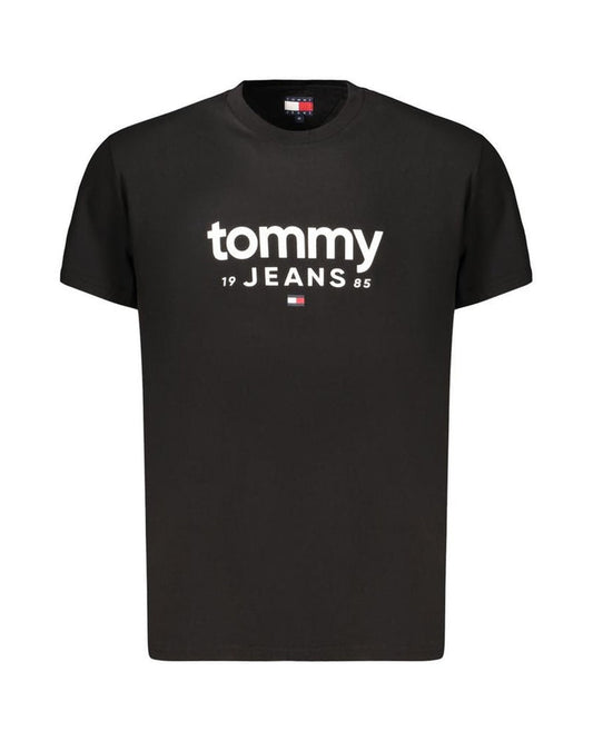 Tommy Hilfiger Black Cotton Mens T-Shirt