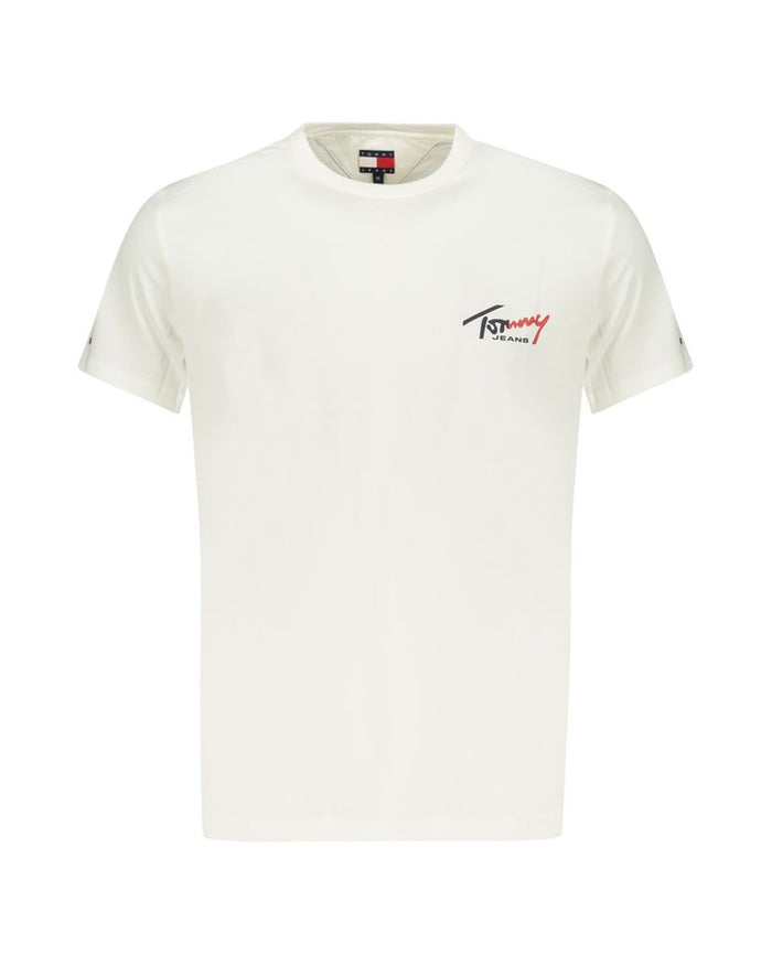Tommy Hilfiger White Cotton Men T-Shirt