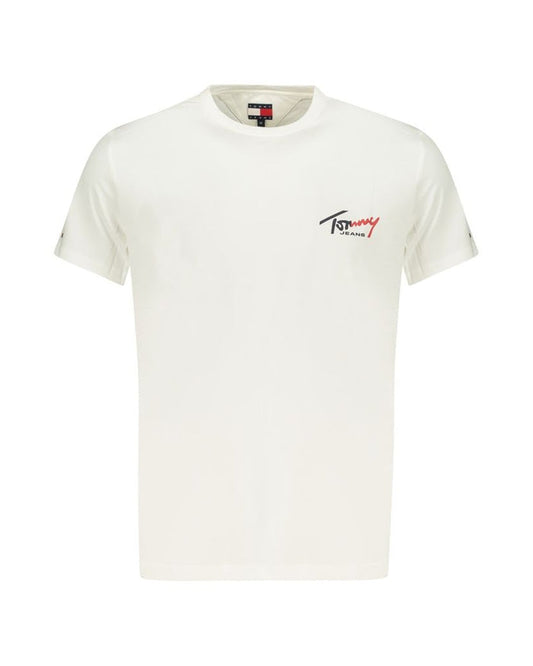 Tommy Hilfiger White Cotton Men T-Shirt