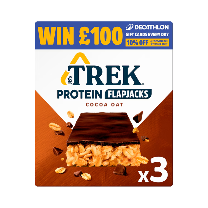 TREK Cocoa Oat Protein Flapjacks Multipack 3 x 50g