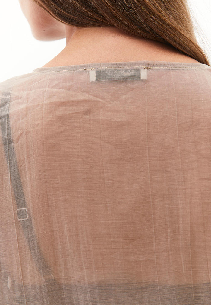 Tunic Blouse With Button Details - SAVANNAH TAN