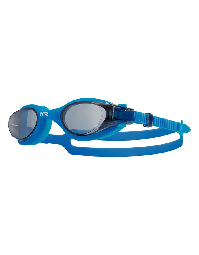 TYR Adult Vesi Swim Goggles - Smoke/Blue - Adult Goggles