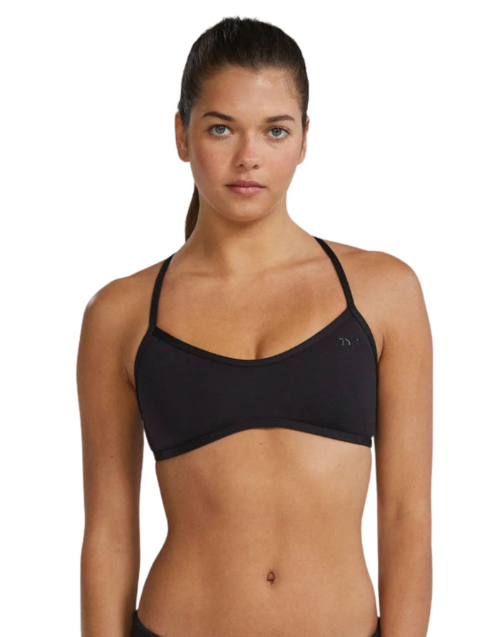 TYR Solid Durafast Elite Trinity Swim Top - Black