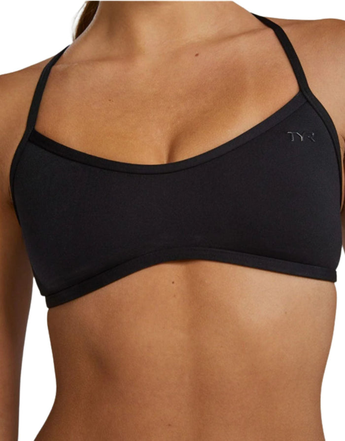 TYR Solid Durafast Elite Trinity Swim Top - Black