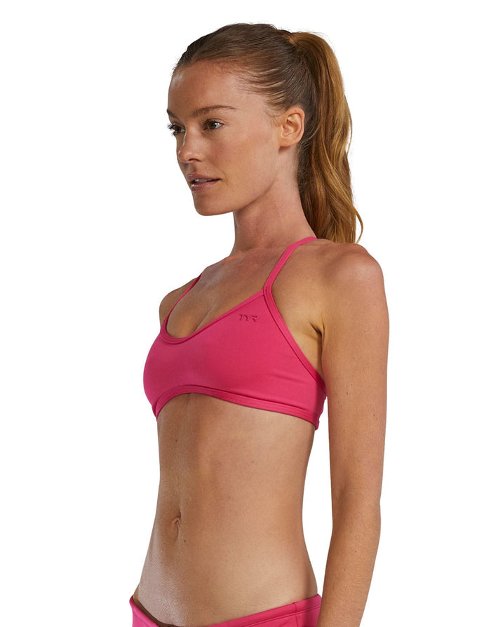 TYR Solid Durafast Elite Trinity Top - Fuchsia Pink