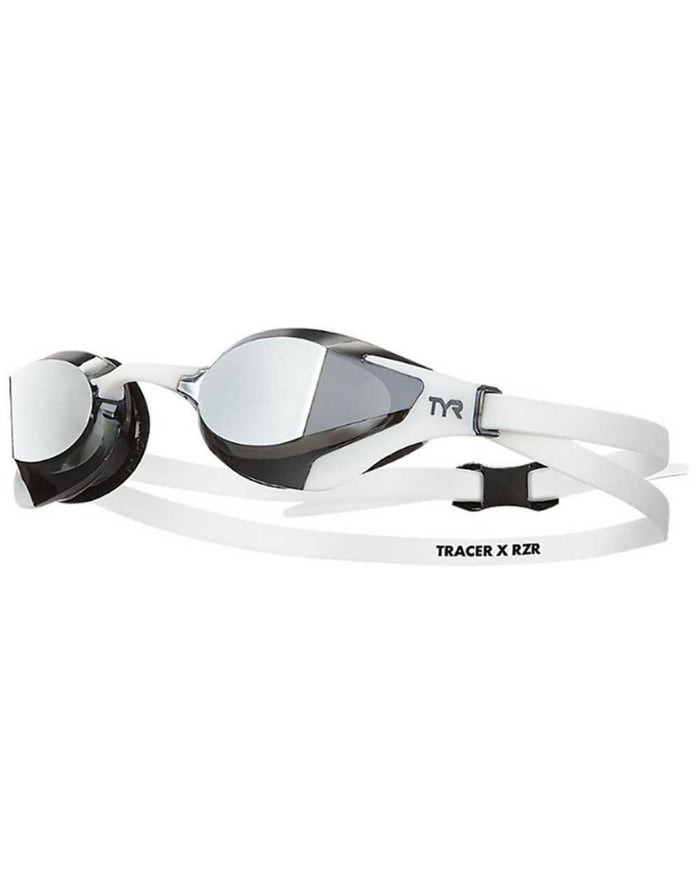 TYR Tracer X RZR mirror swimming goggles with liquid silicone gaskets