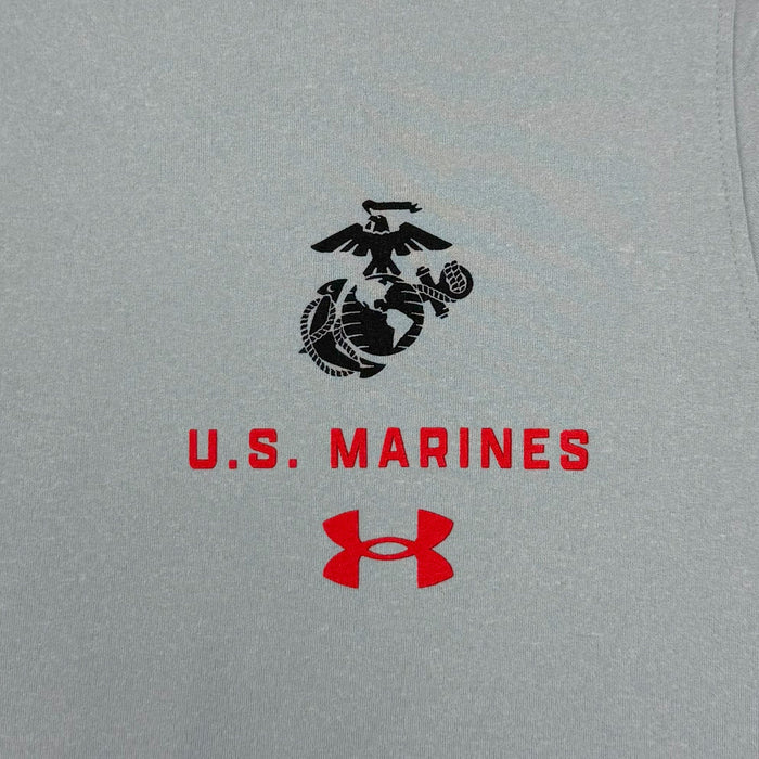 United States Marines EGA Under Armour Tech Long Sleeve T-Shirt (Grey)
