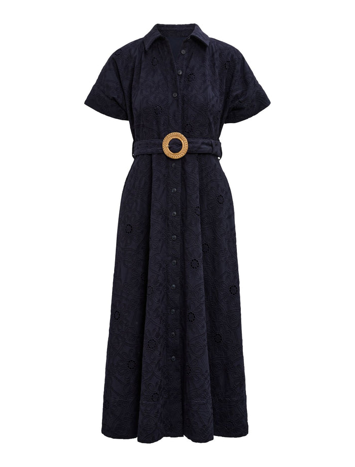 Valeria Petite Broderie Midi Dress Forever New