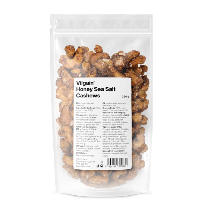 Vilgain Honey Sea Salt Cashews 250g
