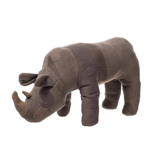 VINTAGE FABRIC STUFFED ANIMAL: Rhinoceros