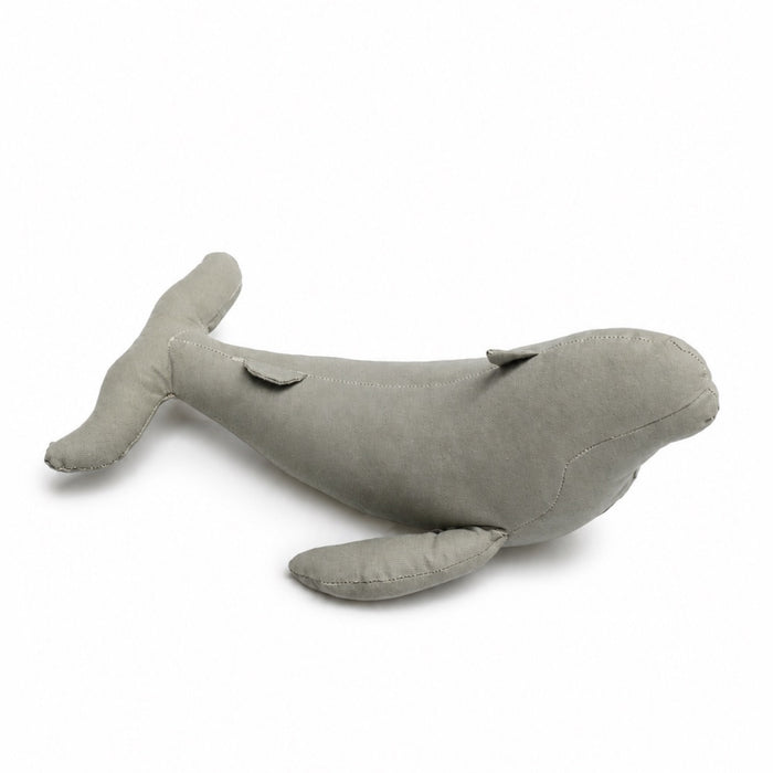 VINTAGE FABRIC STUFFED ANIMAL: Whale