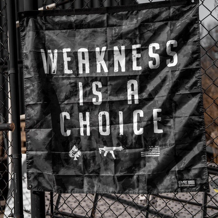 Weakness Is A Choice 3'x3' Camo Flag