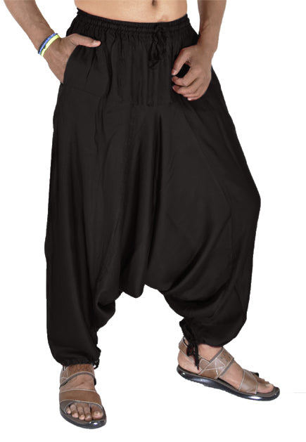 Whitewhale Men's Rayon Solid Harem Pants Yoga Trousers Hippie Pant