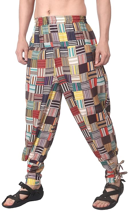 Whitewhale Mens Women Cotton Solid Aladdin Loose Baggy Boho Hippie Harem Pant
