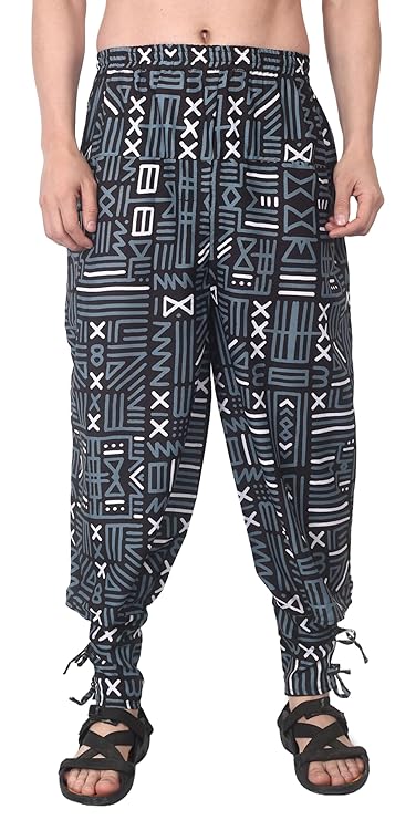 Whitewhale Mens Women Cotton Solid Aladdin Loose Baggy Boho Hippie Harem Pant