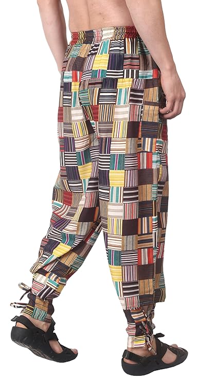 Whitewhale Mens Women Cotton Solid Aladdin Loose Baggy Boho Hippie Harem Pant