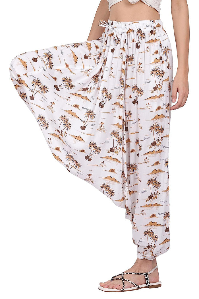 Whitewhale Men's & Women Rayon Printed Harem Pants Yoga Trousers Hippie