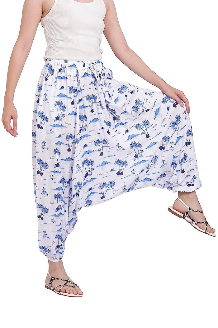 Whitewhale Men's & Women Rayon Printed Harem Pants Yoga Trousers Hippie
