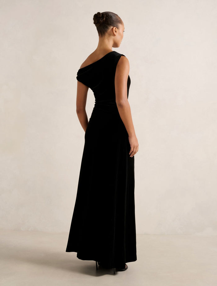 Winslet Off Shoulder Velvet Dress Forever New