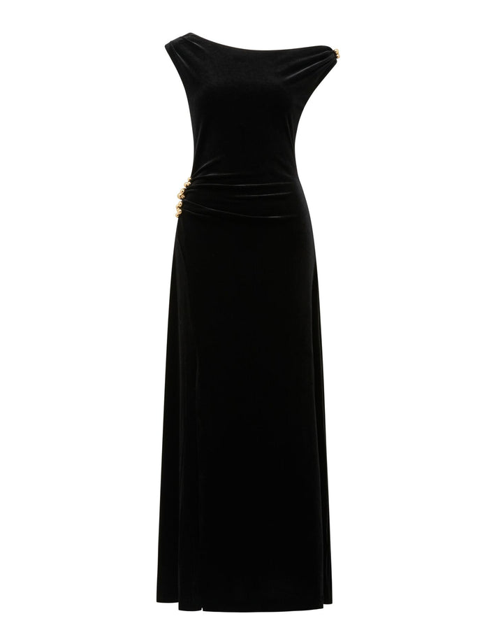Winslet Off Shoulder Velvet Dress Forever New