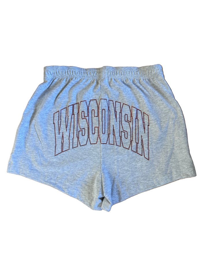 Wisconsin Rhinestone PE Shorts