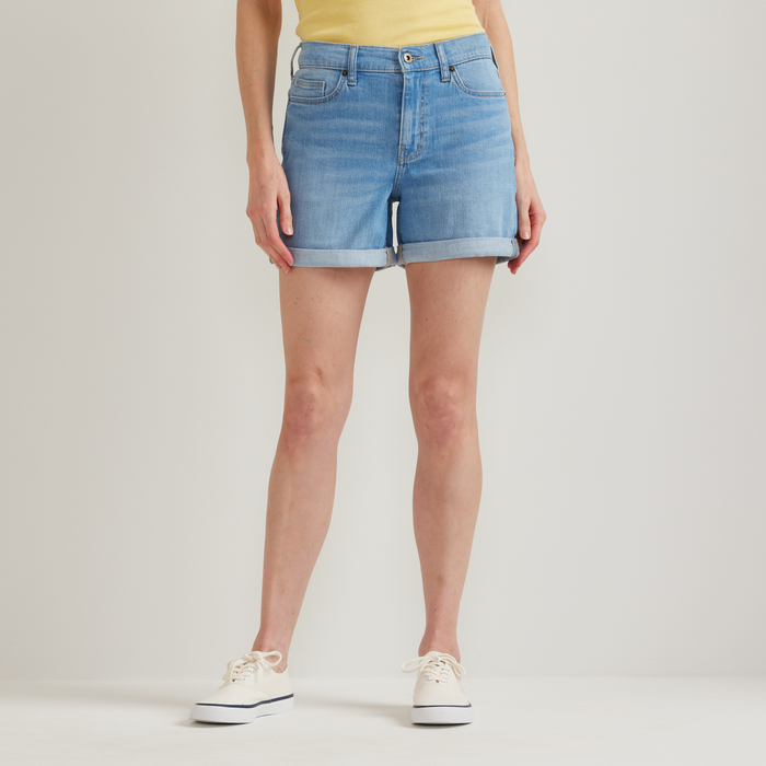 Women's Boyfriend Denim Shorts-Cascade-Regular-C1