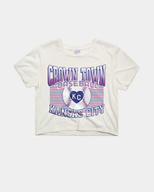 Women's Crown Town City White Crop Top
