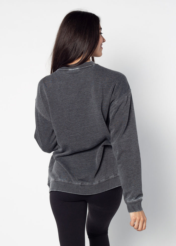 Women's Georgia Campus Crew Sweatshirt in Charcoal