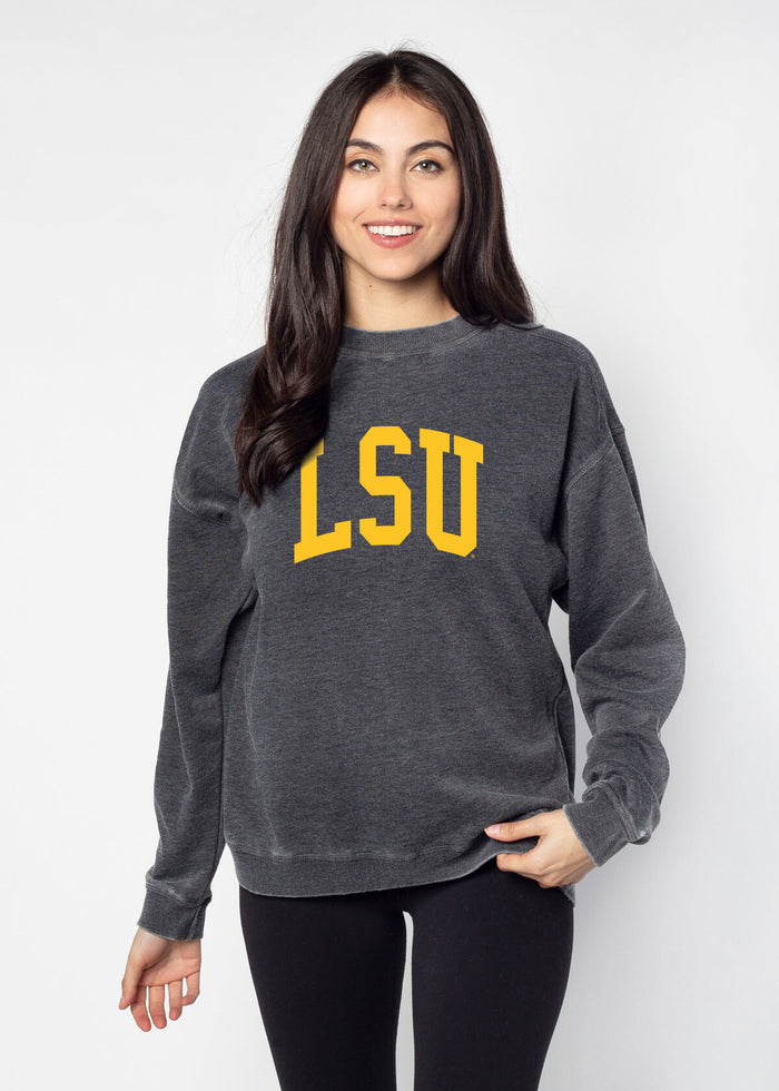 Women's LSU Campus Crew Sweatshirt in Charcoal
