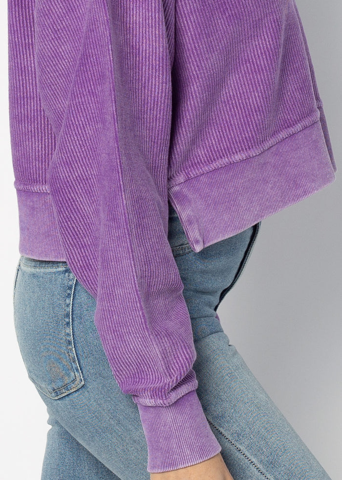Women's LSU Varsity Corded Boxy Pullover
