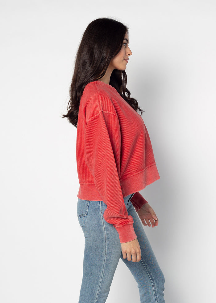 Women's NC State Classic College Corded Boxy Pullover