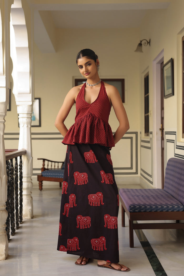 Women's Printed Skirt Set