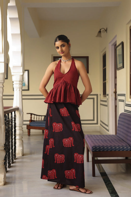 Women's Printed Skirt Set