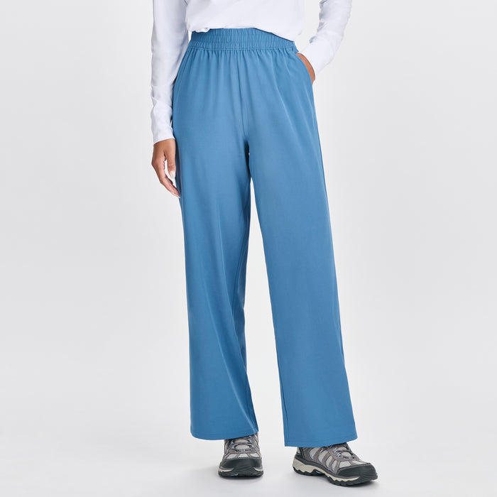 Women's Rio Textured Pants-Tile Blue-1
