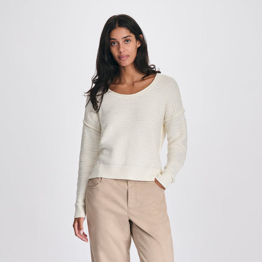 Women's Roll Neck Sweater-Cream-Regular-C1