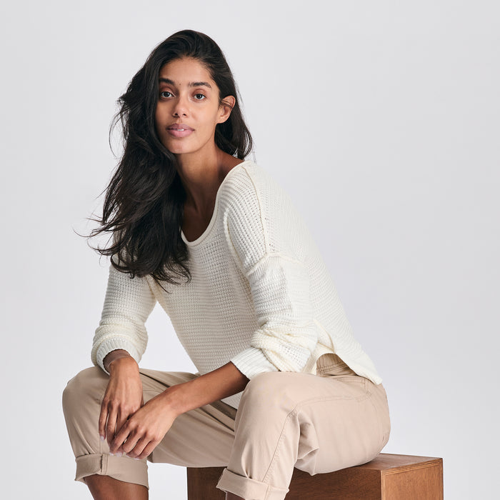 Women's Roll Neck Sweater-Cream-Regular-J1