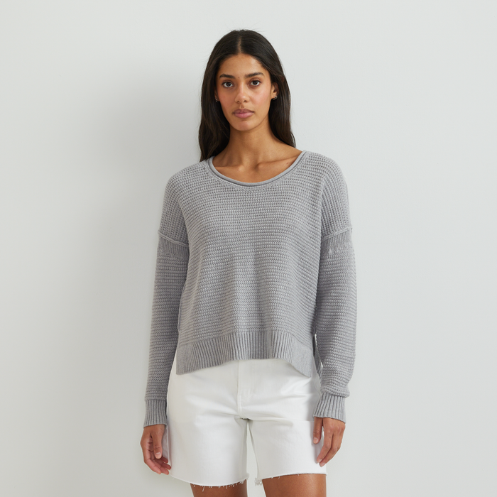 Women's Roll Neck Sweater-Htr Gray-Regular-C1