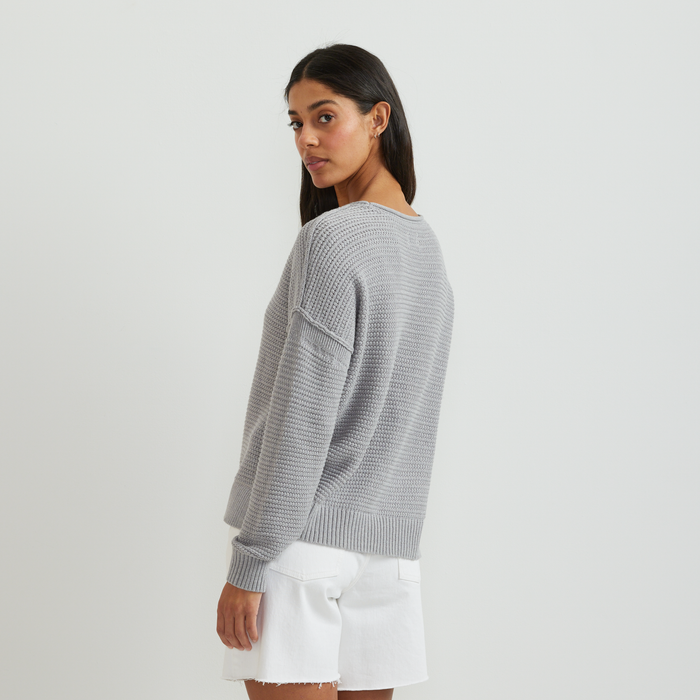 Women's Roll Neck Sweater-Htr Gray-Regular-F1